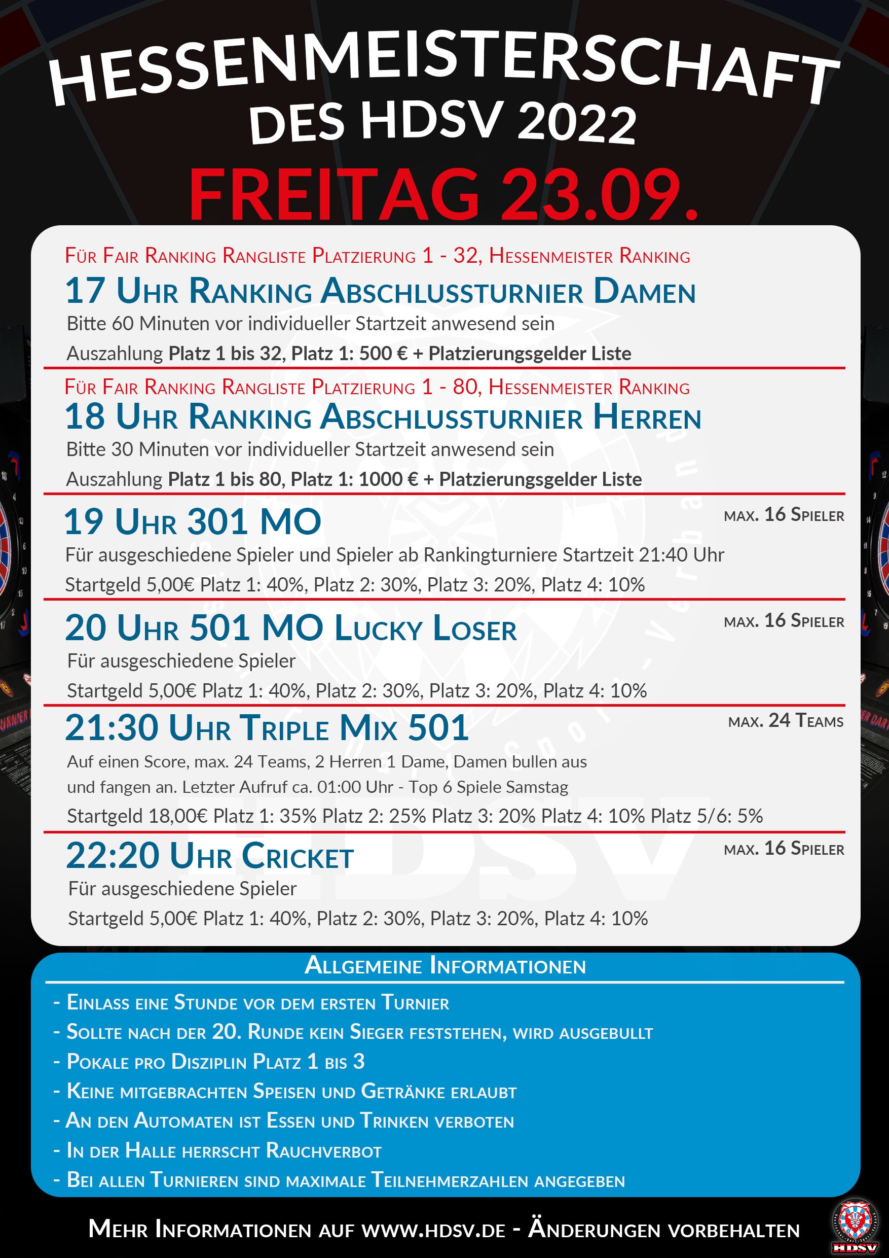 Ausschreibung Freitag Hessenmeisterschaft 2022 save the date